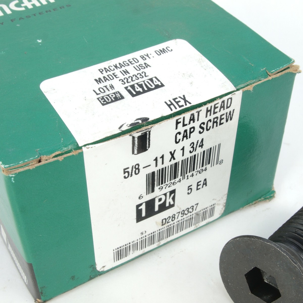 Camcar Hex Flat Head Cap Screw 5/8 - 11 x 1 3/4 3 Pieces | eBay