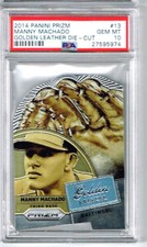 2014 Panini Prizm Manny Machado Golden Leather Die-Cut PSA 10