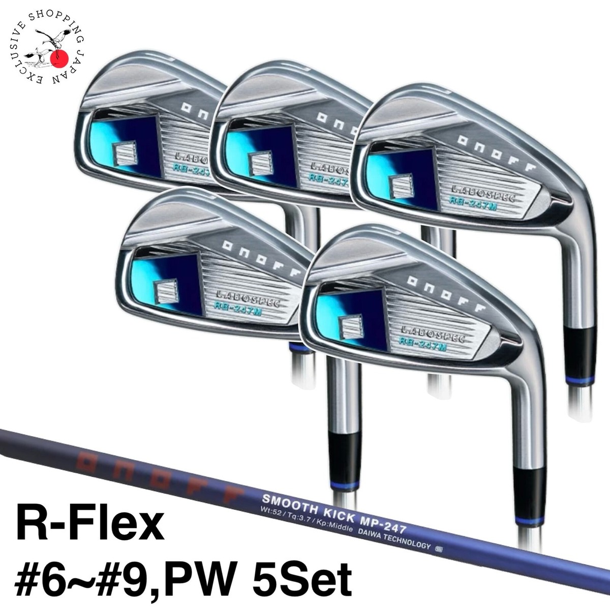 ONOFF Labospec RB-247M Iron Set 5pcs #6?#9,PW R-Flex SMOOTH KICK