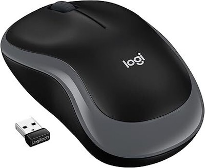 Logitech M185 Kabellose Maus, 2,4 GHz mit USB-Nano-Empfänger, 12 Monate Batterie