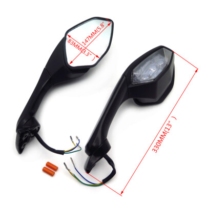 Motorbike Rear view Mirror LED Turn Signal For Yamaha YZF-R1 YZF