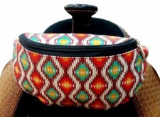 NEW Showman Aztec Print Insulated Nylon Saddle Pouch. FREE SHIPPING 