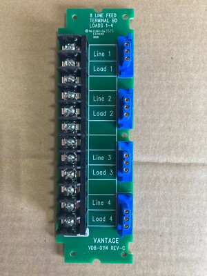 Vantage VDB-0114 REV-C AC Power Terminal Boards Loads 1-8