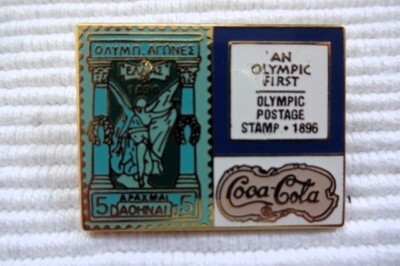 1 Coca Cola  Olympic First Pin aus defektem Rahmen Olympic Postage 1896