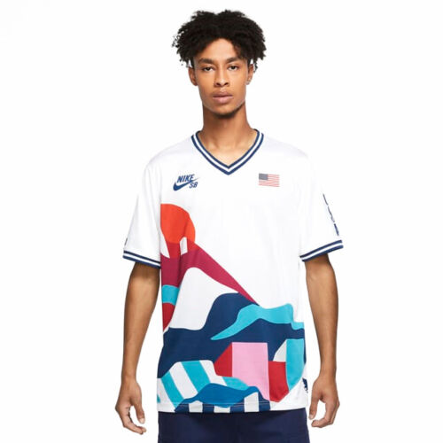 Nike SB x Parra 'USA Federation Kit' Jersey White/Brave Blue Size S-XL NWT