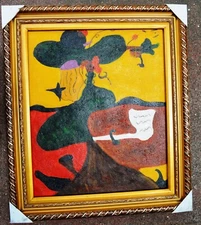 ABSTRACT COWBOY HAND PAINTED COLORFUL OIL PAINTING 20X24" ON CANVAS GIFT F204