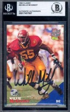 Willie McGinest Beckett BAS Signed 1994 Classic Rookie Autograph