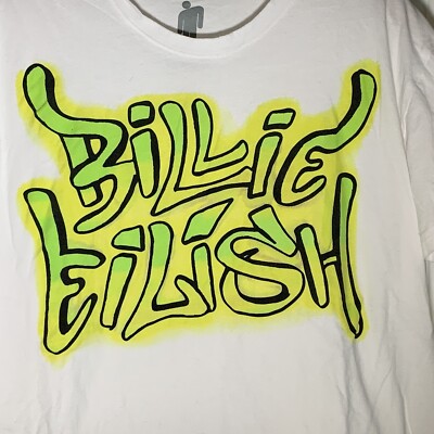 Billie Eilish Graffiti Writing Graphic Shirt Sz XL | eBay