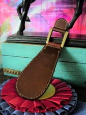 RARE Vintage GUCCI Leather SHOE HORN Personal Wardrobe Shoe Accessory Decor GG