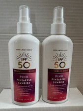 Bath  Body Works Sunscreen Spray Pink Pineapple Sunrise 6 oz SPF 50 LOT Of 2