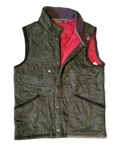 Barbour Men's Olive Green Perble 