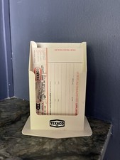 1960s Texaco Gas Oil Touring Map Request Card Rack & Holder