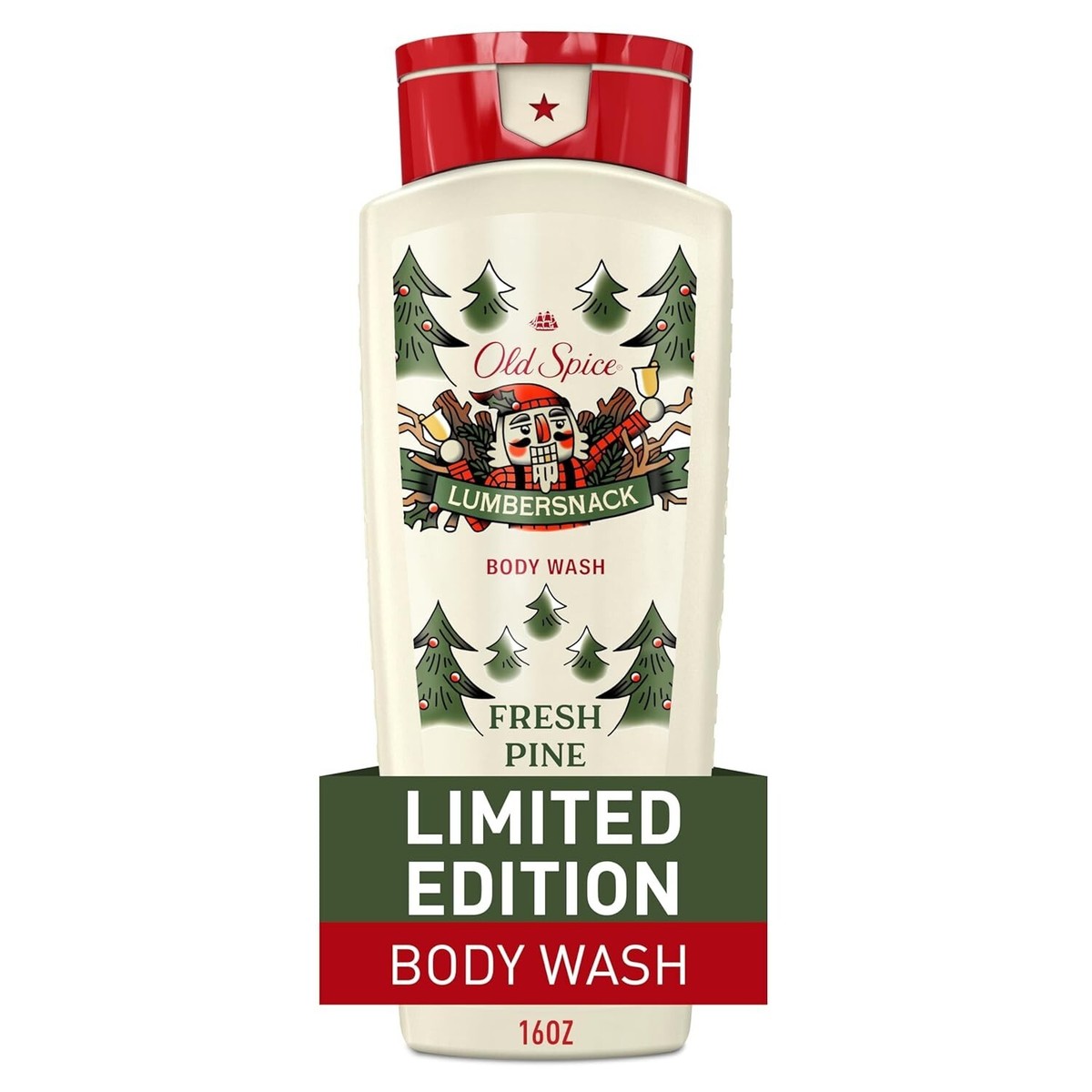 New Old Spice Body Wash, Holiday Edition, Lumbersnack Fresh Pine