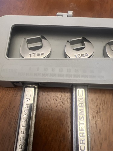 Craftsman V Series USA 11-Piece 12-Point Metric Wrench Set 17mm -7mm with Tray - Picture 6 of 8