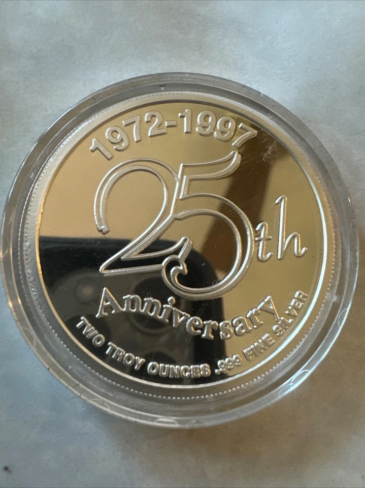 Decker Coal Mine Excel in Mining. 25 Th Anniversary (2) Troy Oz Round 1997 - Image 2 of 4