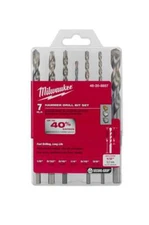 Milwaukee 48-20-9057 7 Piece Shockwave Carbide Hammer Drill Bit Kit For