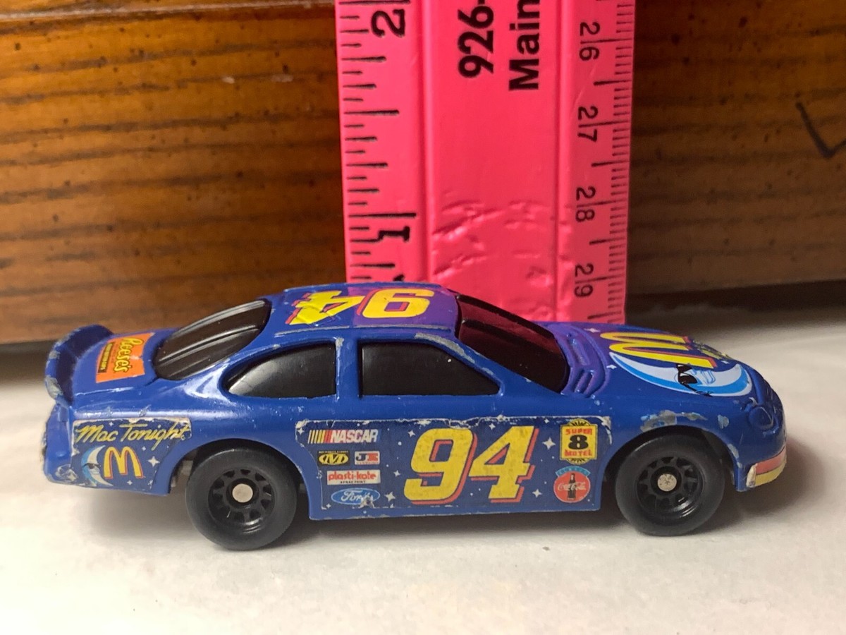 Vintage 1998 Mattel Hot Wheels Blue McDonalds Diecast #94 Race Car