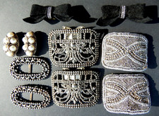 1 Vintage France Holfast Steel 4 ect. Victorian/Deco Shoe Clips 1930s