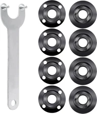 9pcs Angle Grinder Nuts, 1 Angle Grinder Wrench Spanner & 8 Angle Grinder Flange