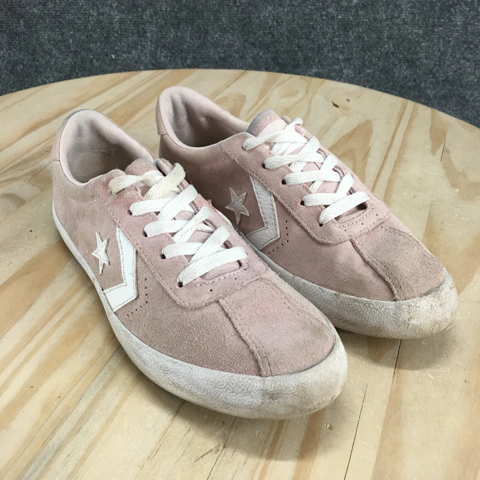 Converse Shoes Junior 4 Breakpoint Ox Sneakers Pink Leather Lace Up 658278C - Image 3 of 4