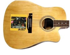 Les Claypool Sean Lennon Autographed Monolith Of Phobos Acoustic Guitar A