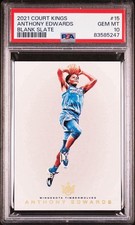 Anthony Edwards Blank Slate SSP PSA 10 GEM MINT 2021 Court Kings #15 Low Pop