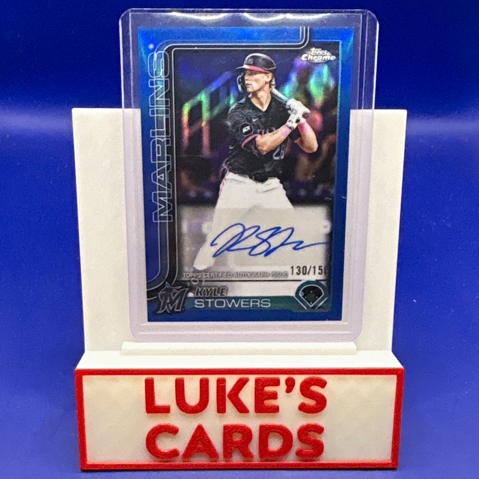 Topps 2025 Chrome Update Kyle Stowers Auto Blue Refractor AC-KS 130/150