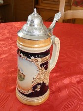 COLLECTION Bock Chope BARBOTINE Avec COUVERCLE Bleu KULMBACH PLASSENBURG 500ml