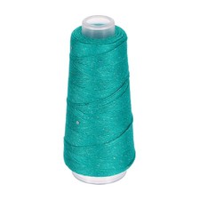 Cotton Silk Yarn Cotton Silk Blend Sparkly Yarn with Sequins, 50g Sea Blue 