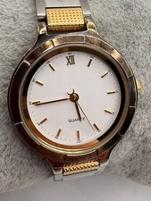 Vintage Ladies Noevir 6L32-D934 Two Tone Quartz Watch New Battery