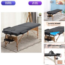 Sentiment Portable Massage Table Spa Bed Height Adjustable 73x28 Black