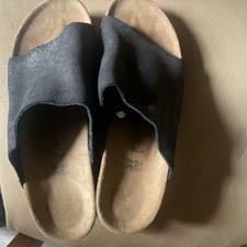 Birkenstock Women s Black Leather Slide Sanda...
