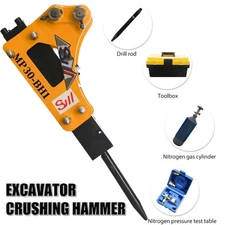 Free shipping, 1-1.5 ton breaker hammer attachment for mini hydraulic excavators