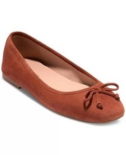 COLE HAAN Women's Yara Soft Ballet brown suede Flats SIZE 6