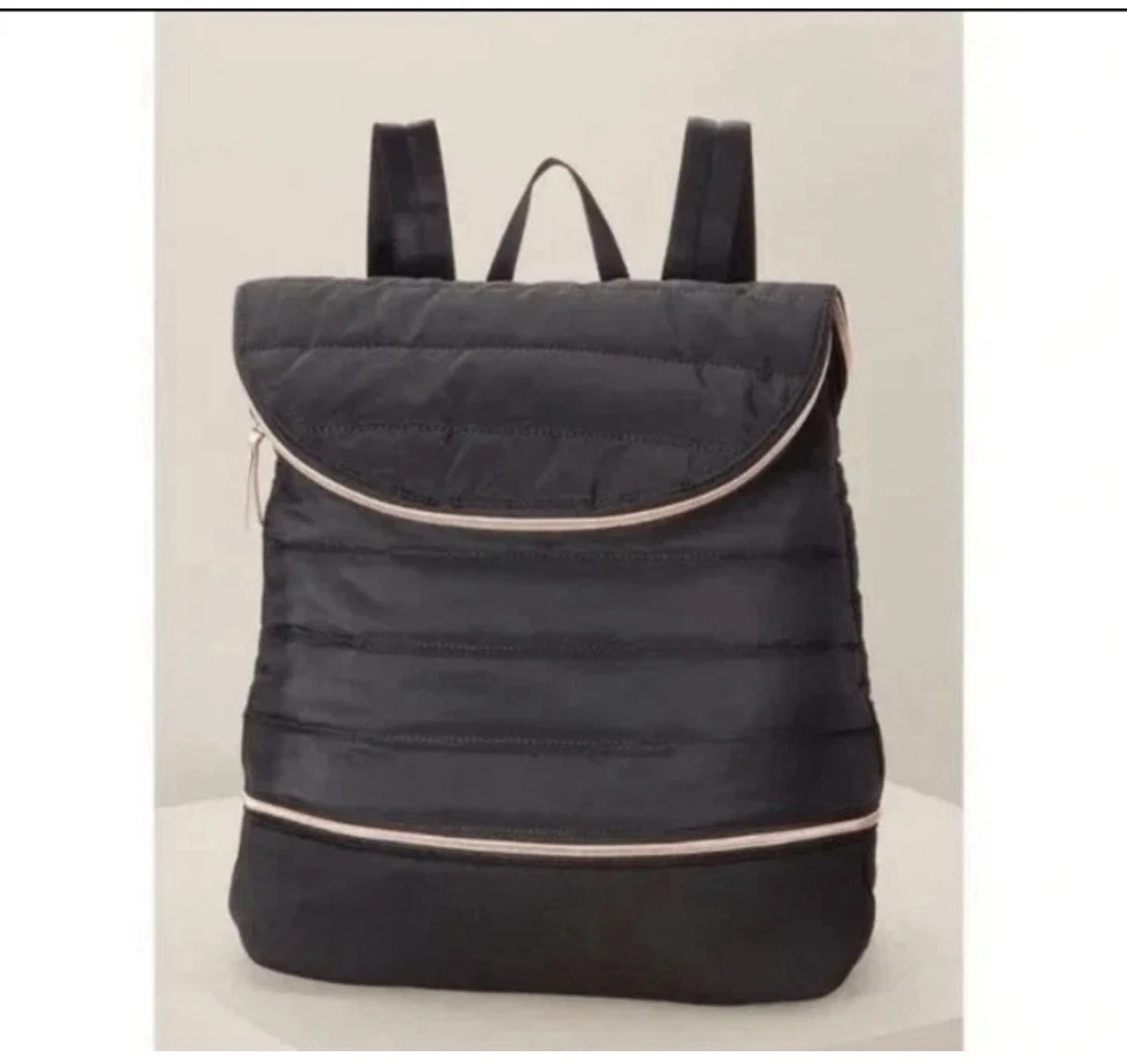 Stella & Dot Black Quilted Yoga Backpack Stella and Dot Black Nylon Yoga Backpack | Mercari main image 2