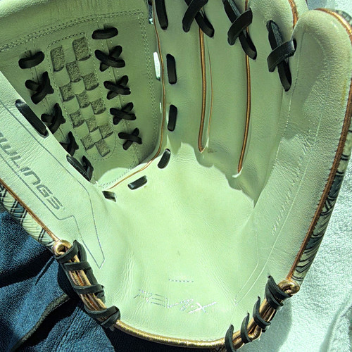 Rawlings REV807-18 12 1/4" Left Hand Leather Baseball Glove Adjustable Strap
