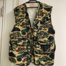 70s Vintage SAFTBAK Duck Camo Hunting Vest - Size L - Made in USA