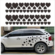 Heart-Shaped car Stickers Creative Decoration for car Doors Bumper Hoods Black