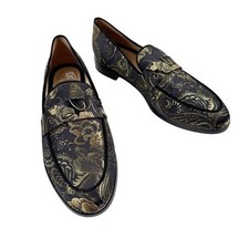 NWT Franco Sarto Floral Brocade Hudley Loafers Black Size 6 retail 120