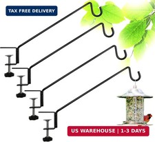 Heavy Duty Deck Bird Feeder Hanger Hook for Railing 13 Inch 4 Pack for Bird Feed