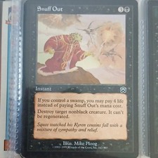 Magic: The Gathering Snuff Out Instant 1999 English Black Mike Ploog Wizards