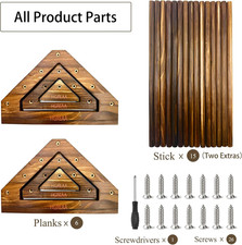 Chicken Perch 3 Pack Chick Toys Wooden Roosting Bar Chicken Coop Accessories ...