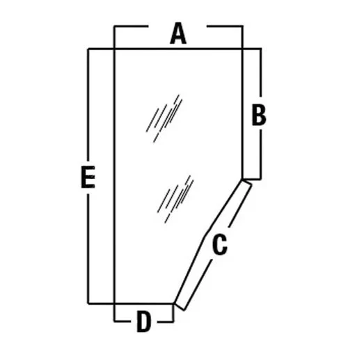 Vidrio de cabina - Puerta izquierda se adapta a Kubota M6800 M8200 M9000 M4900 M5700 3G710-70770 Foto 2 de 2