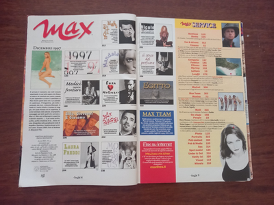 RIVISTA MAX N° 12 1997 con poster ALESSIA MARCUZZI | eBay