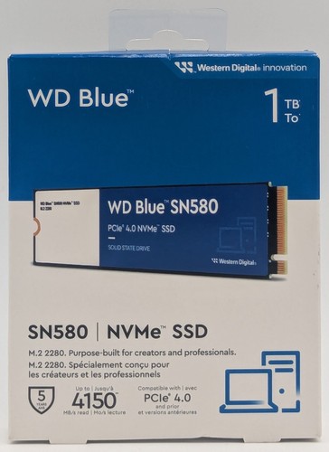 WD Blue SN580 1TB Internal Solid State Drive SSD Western Digital NVMe - Sealed