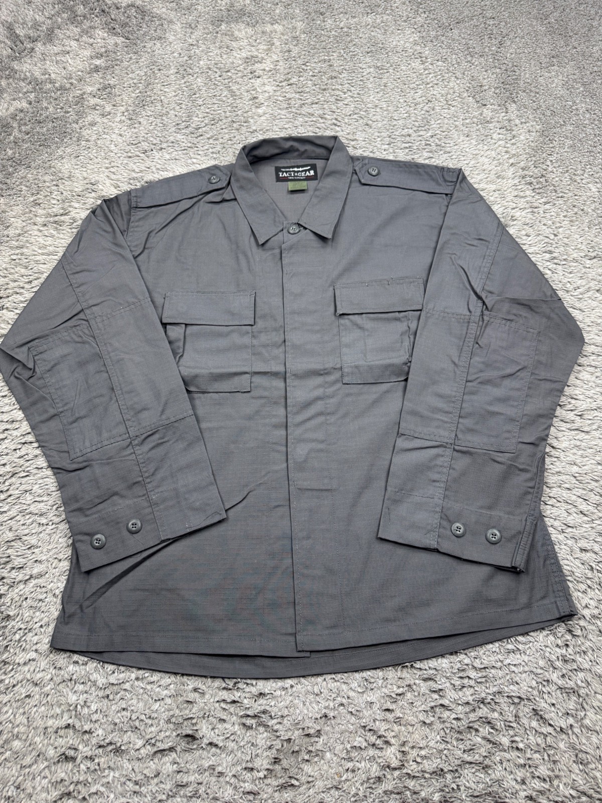 Tact Gear Shirt Men XL Gray Ripstop Utility Military Uniform Hiking NWT