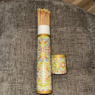 Vintage 70s Groovy Long Fireplace BBQ Matches swirling flowers Mid Century