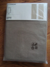 Ikea 100 LINEN Pair of Curtains 57 x 98 " Lin Panels in Rustic Classic Dk Beige