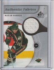 Marian Gaborik 2005-06 SP Game Used - Authentic Fabrics Jersey UD Wild