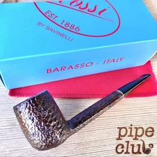 Rossi Sera Rusticated Canadian (8804) 6mm Filter Pipe by Savinelli - New